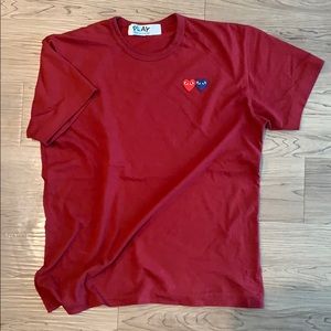 Come de Garçon T shirt X-Large double hearts.